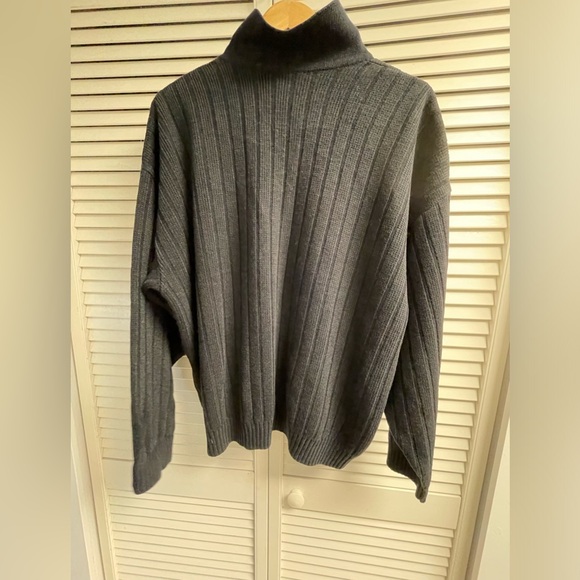 Mens Vintage Arnold Palmer Grandpa Black Zip Cardigan Size XL - Picture 2 of 6